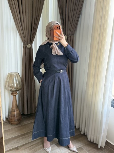 طقم تنوره جينز